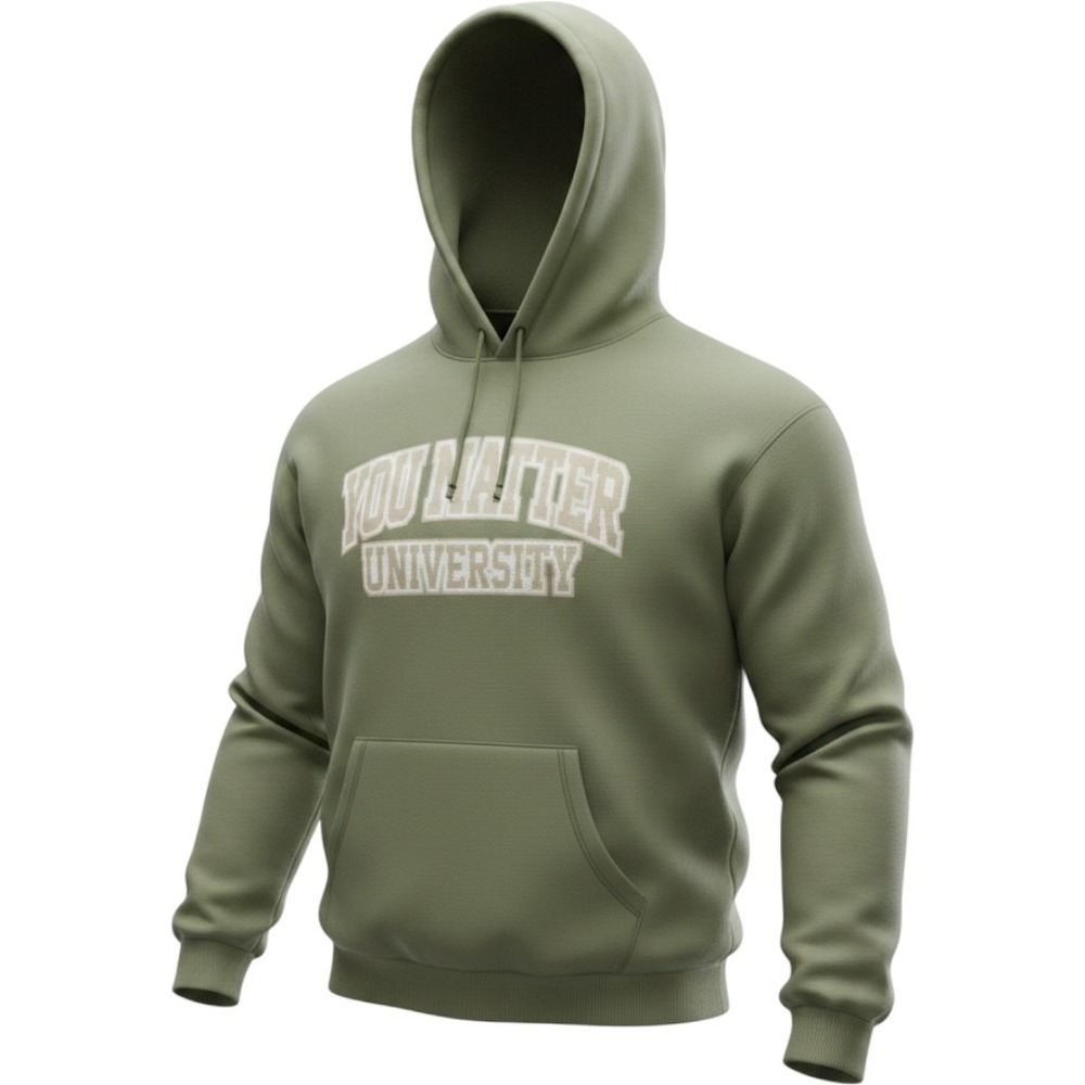 (CL) Demetrius Harmon You Matter University Hoodie Olive Green XXL Street Graph